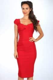 Stop Staring! Billion Dollar Fitted Dress Red