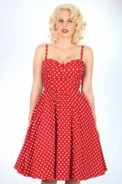 Stop Staring! Summertime Dress Red With Dots
