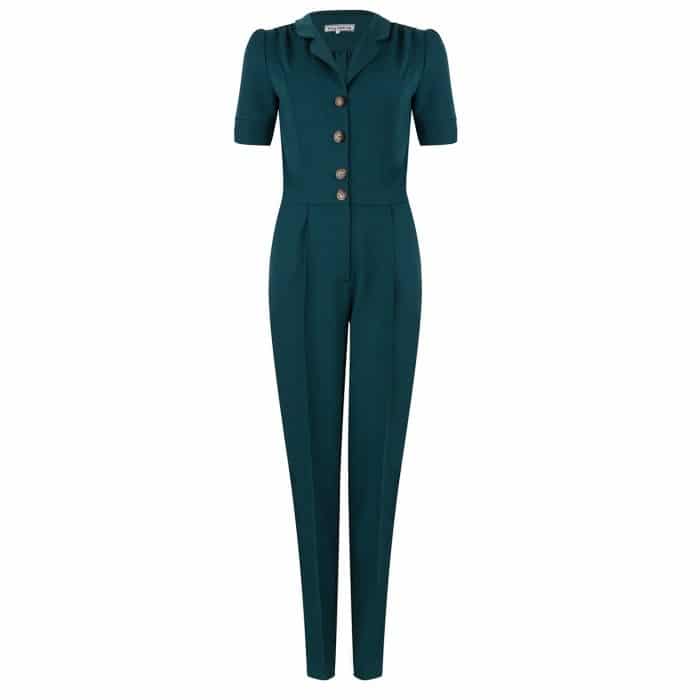 Very Cherry Classic Jumpsuit Teal