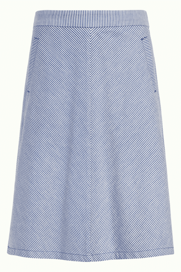 King Louie Davis Skirt Denim Stripe Moonlight Blue