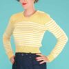 Emmy The Breton Stripe Sweater Mellow Yellow Cream