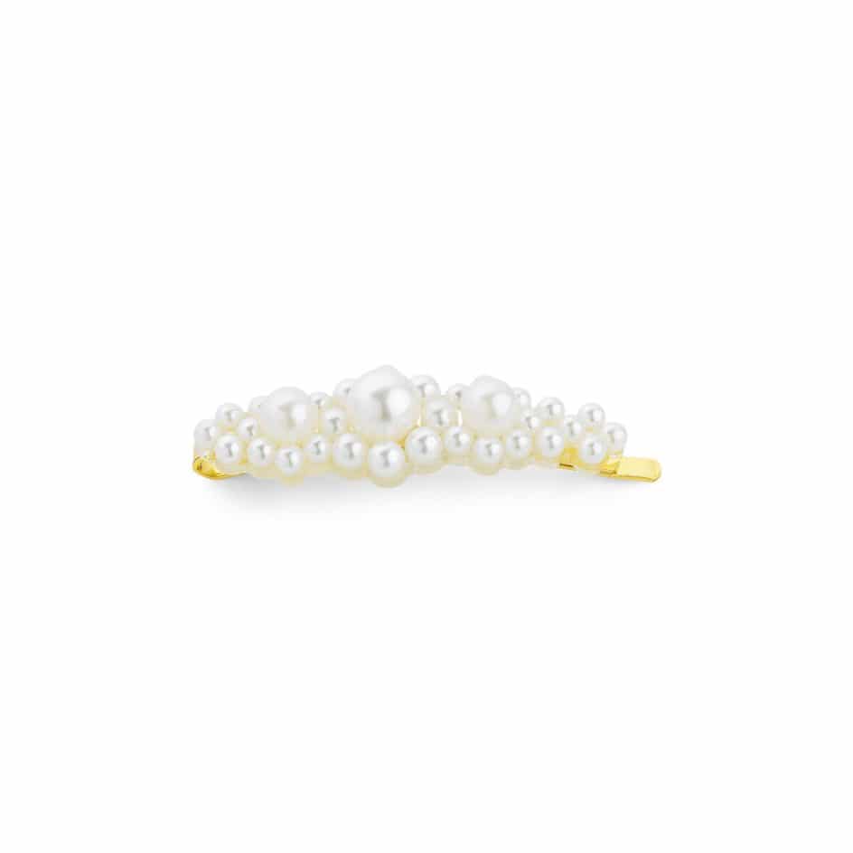 Sui Ava Accessories – Birgit Perle Pin Hvid Guld
