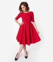 Stop Staring! October Swing Dress Red