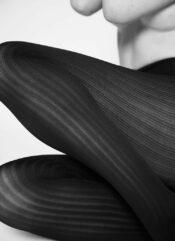 Swedish Stockings Alma Rib Tights Black