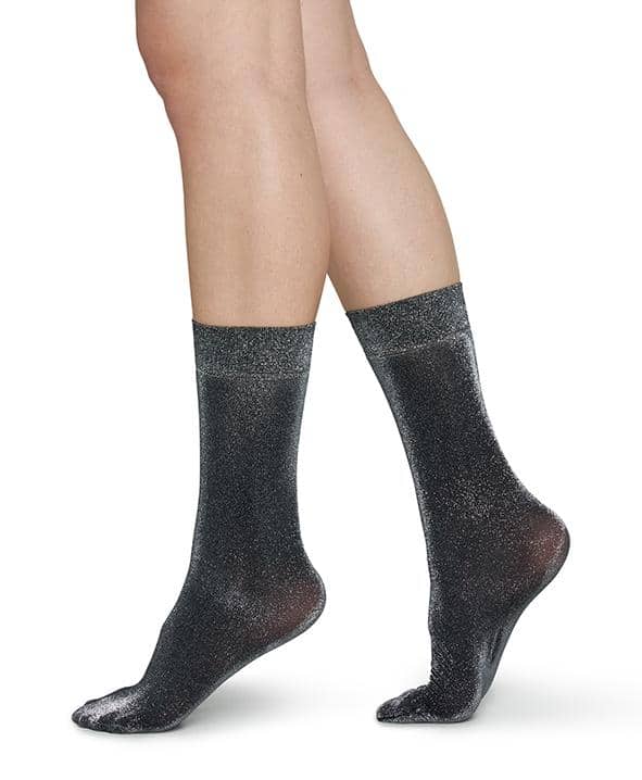 Swedish Stockings Ines Shimmery Socks Black