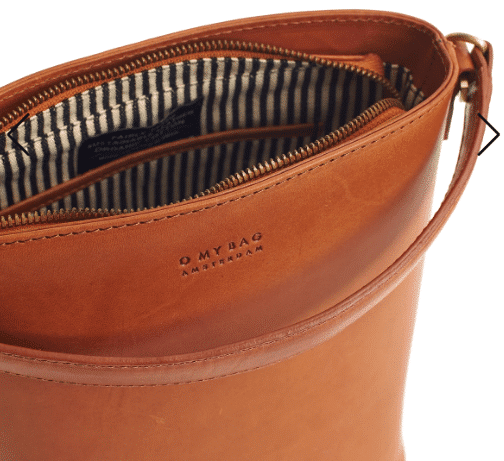 O MY BAG Bobbi Bucket Bag Midi Cognac Classic Leather 6