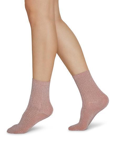 Swedish Stockings Stella Shimmery Socks Dusty Rose