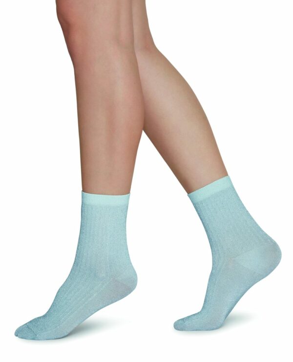 Swedish Stockings Stella Shimmery Socks Light Blue