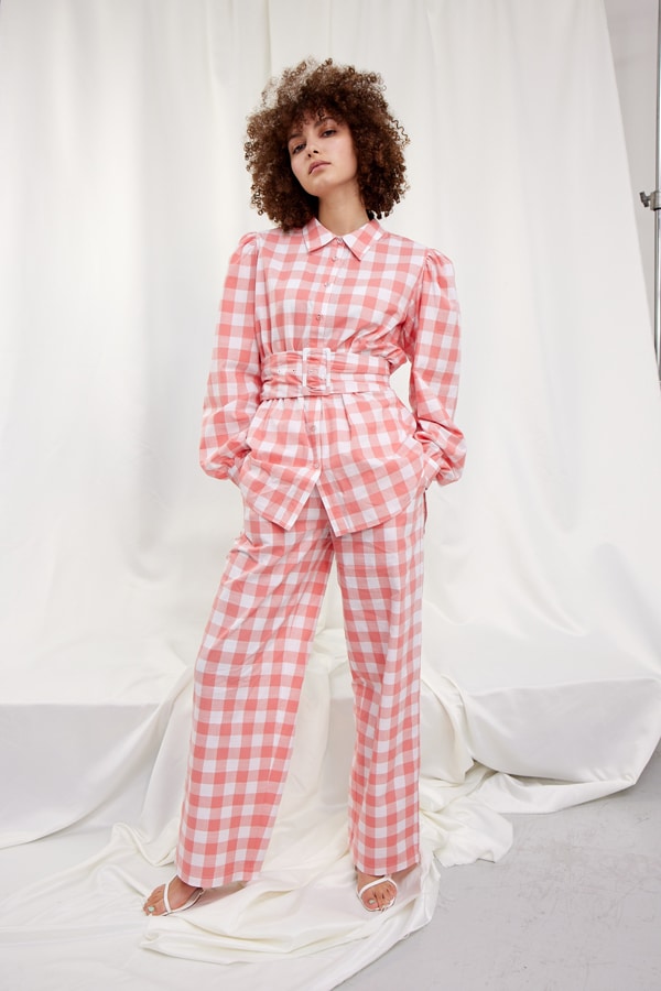 Hunkøn Geira Trousers Red Checked