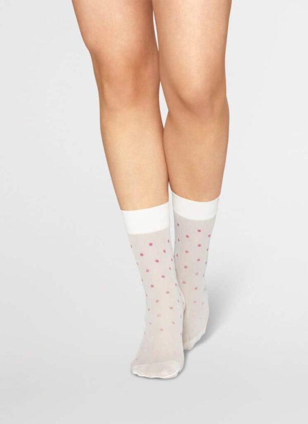 Swedish Stockings Eva Dot Socks Ivory Pink