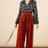 EMILYANDFIN Gilda Rust Needlecord Trousers