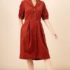 EMILYANDFIN Stella Rust Needlecord Shirt Dress