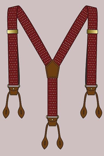 Emmy The Sassy Suspenders Mini Polkadots In Burgundy