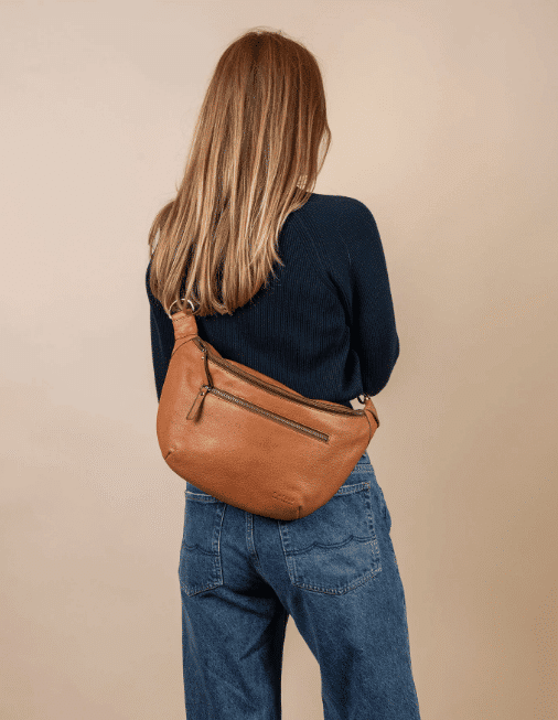 O MY BAG Drew Bum Bag Maxi Wild Oak Soft Grain Leather
